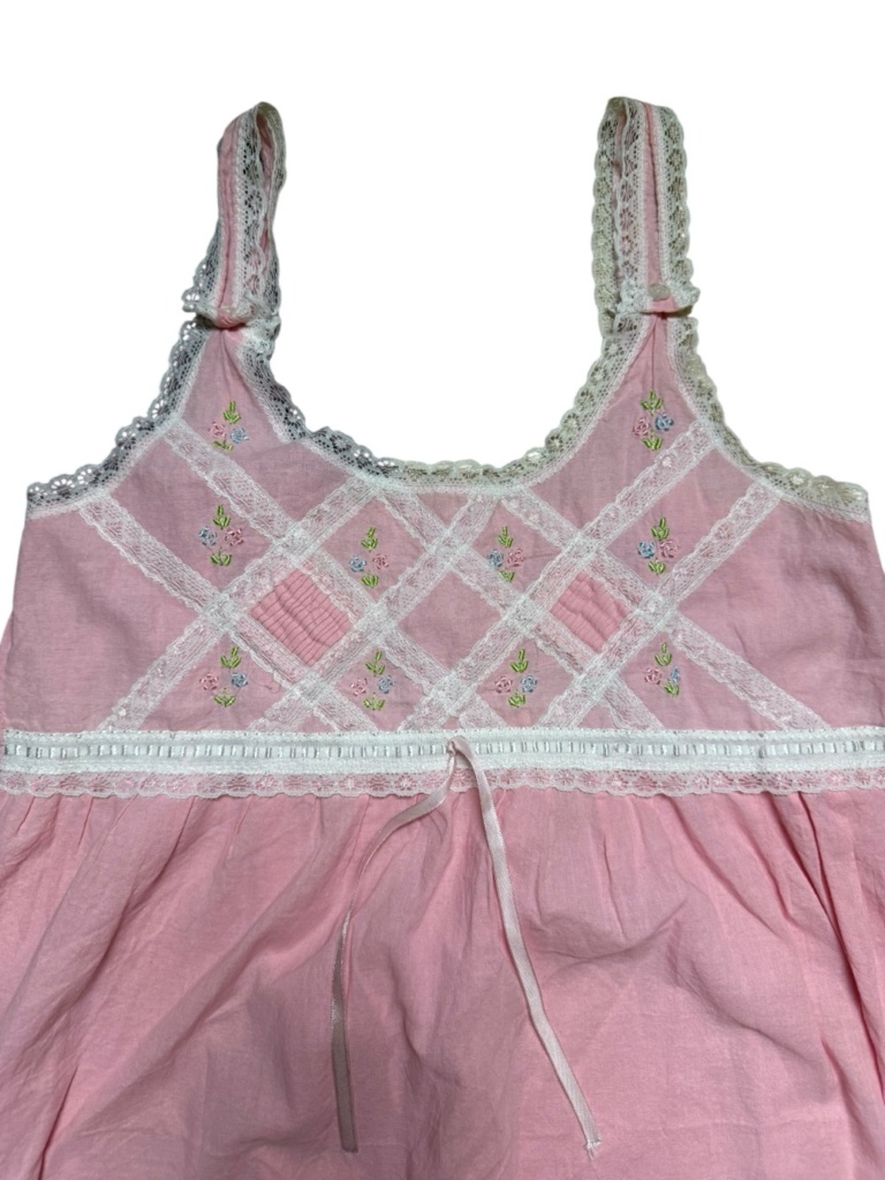 Vintage 100% cotton pink nightgown, small - Picture 2 of 8